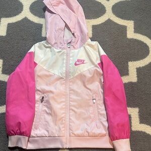 Nike Pink and White Windbreaker